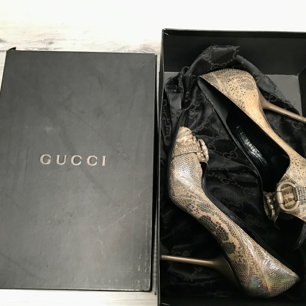 Gucci Python Pumps Size 7b - image 3